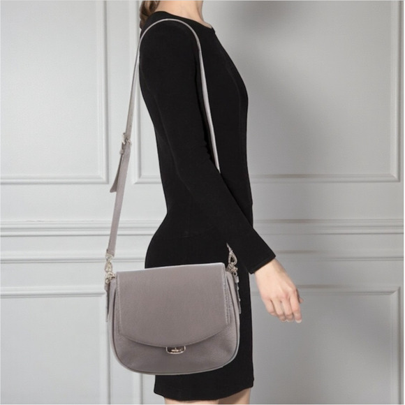 Kate Spade Mulberry Street Alecia Slate Pebbled Leather Crossbody Shoulder Bag - Picture 1 of 11